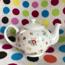 BY CHURCHILL CATH KIDSTON COLLECTABLE PINK SPRIG STANLEY FINE CHINA TEAPOT 