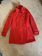 Zara Red Coat M Jacket Warm