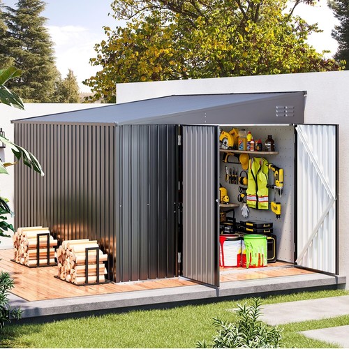 Lean garden storage - lean, to