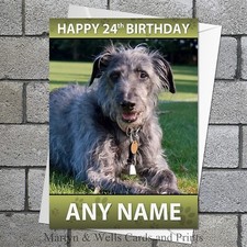 Lurcher birthday card. 5x7