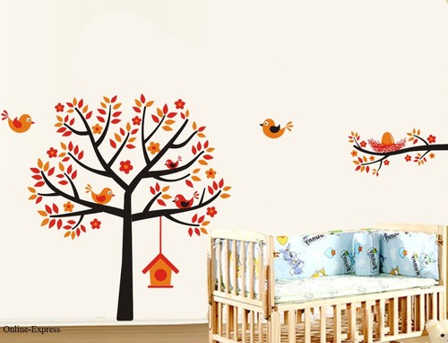 Wall sticker tree blossom bird - sticker,
