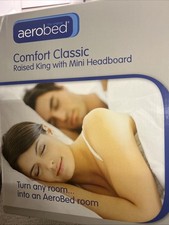 Aerobed Comfort Classic, inflatable Raised King With Mini Headboard.