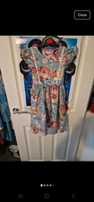 Dollywears Sample Sale Dress Age 5-6 Years Floral With Lace Tie Back Brand New