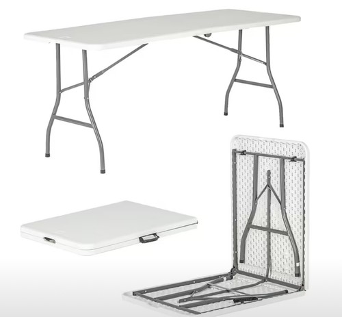 6ft folding trestle table 8m - folding,