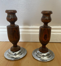 Pair Of Wooden & Chrome