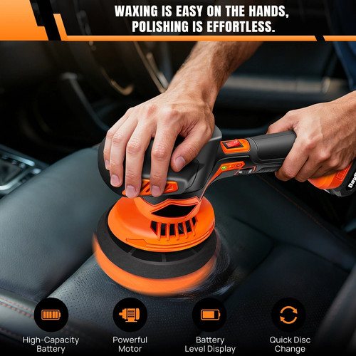 Speed cordless polisher car - 6-speed,