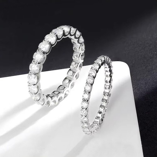 Full round cut moissanite - round, ring