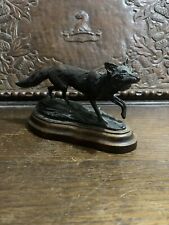 Vintage Contemporary Signed Bronze Fox Figure / Sculpture - Edwina Emery