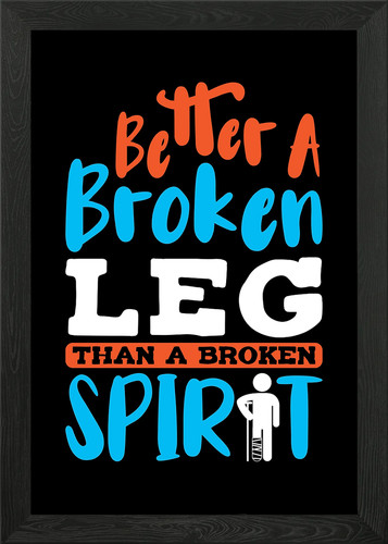 Broken leg framed wall art - leg,