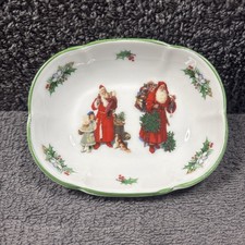 Peter Stainer Christmas Butter serving dish / Trinket "Royal Garden" Santa Xmas