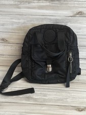 Dr Martens Black Nylon Backpack Bag 11” Square Shoulder Tote Black Mono AirWair