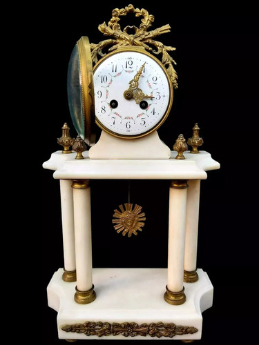 Antique portico clock - portico, marble