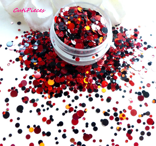 Nail art glitter rouge red - *rouge*,