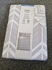 Tesco grey and white Duvet Set