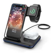 Minthouz 3 in 1 Wireless Charger with 18W Adapter, Fast Wireless Charging Statio