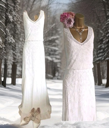Adrianna papell white beaded - papell,