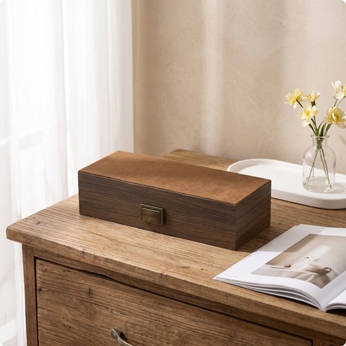 Watch organizer with glass - glass, lid