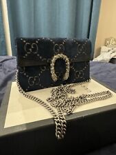 GUCCI  Dionysus  Blue velvet mini cross body bag