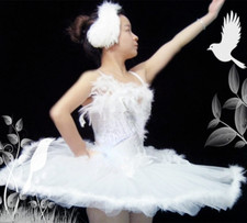 Ballerina Professional Ballet Tutu Child Black Swan Adult Ballet Costume Feather
