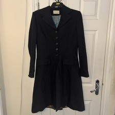  NICOLE FARHI BLACK WOOL LONG