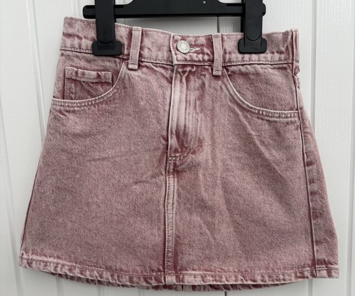 Girls pink denim skirt 8 - h&m, 8-9