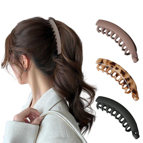 Vertical banana hair clips - hair,