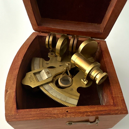 Brass sextant - brass,