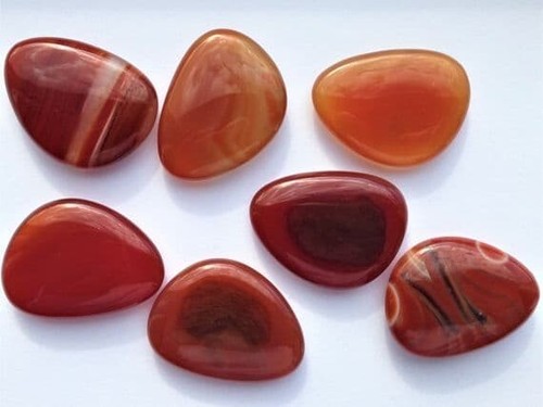 Carnelian palm stone - palm,