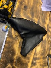 BLACK STITCH FOR BMW E46 3 SERIES 1998-2005 GEAR HANDBRAKE GAITER SET LEATHER