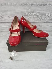 Jones Bootmaker Cirrus Red Patent Leather Shoes 3.5" Heel.Size 41 Uk8 PD2006160