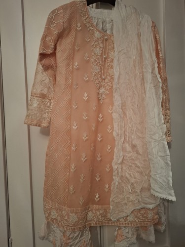 Girls peach embroidered - girls',