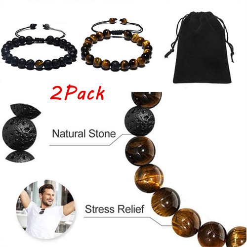 2pack men triple bracelets - men's,