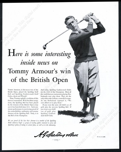1931 tommy armour golfing - armour,