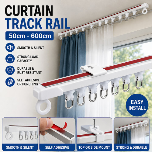 Curtain track rail 600cm - curtain,