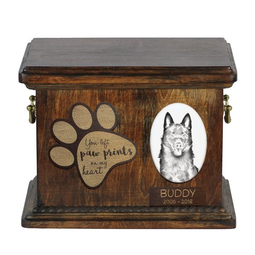 Schipperke urn with - with, ceramic