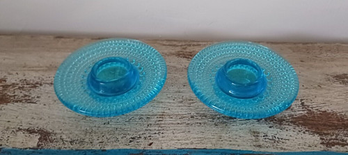 1960s blue candle - 1960s, holders