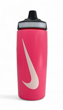 Nike Refuel 530ml Squeeze Sports Water Bottle, Water Bottle, Pink, White, New