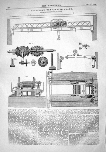Old 1867 overhead traversing - 1867,