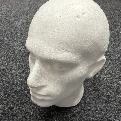 Styrofoam male mannequin head - male,