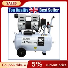 24 Litre Air Compressor Oil Free 118 PSI GEARZAAR 1HP 80 L/min 9.6 CFM 900W