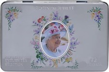 English Teas Queen Elizabeth II Platinum Jubilee Commemorative Tea Tin with 72