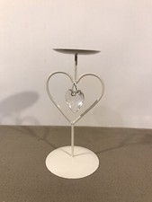 Shabby Chic White Metal Pillar