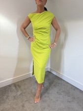 LIPSY DRESS SIZE 10 CREPE LIME
