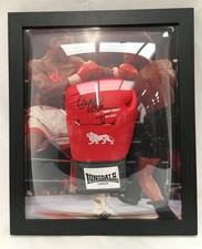 Nigel Benn & Chris Eubank Signed Framed Lonsdale Boxing Glove with COA 2018