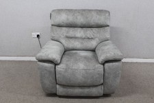 Furniture Village Nimbus Green Velvet Style Fabric Power Reclining Armchair