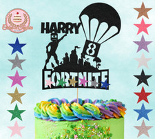 Gaming Glitter/Mirror Cake Topper Personalised Birthday Decoration