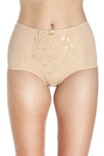 Camille Women's Two Pack Lace Control Shapewear Briefs High Waist Ladies Undies