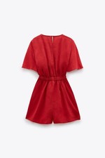 ZARA NEW Short Linen Playsuit