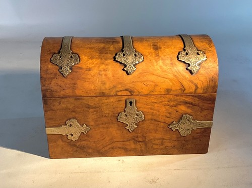 Antique walnut dome topped - dome,