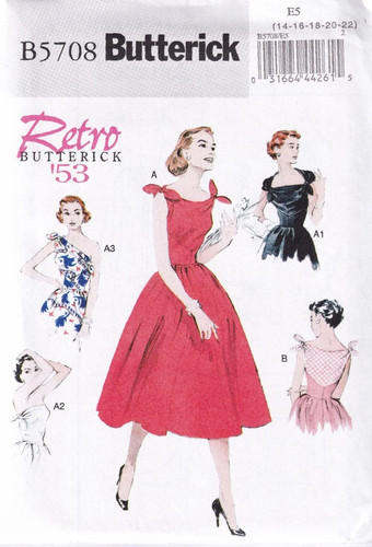 Butterick b5708 retro - retro, 1953